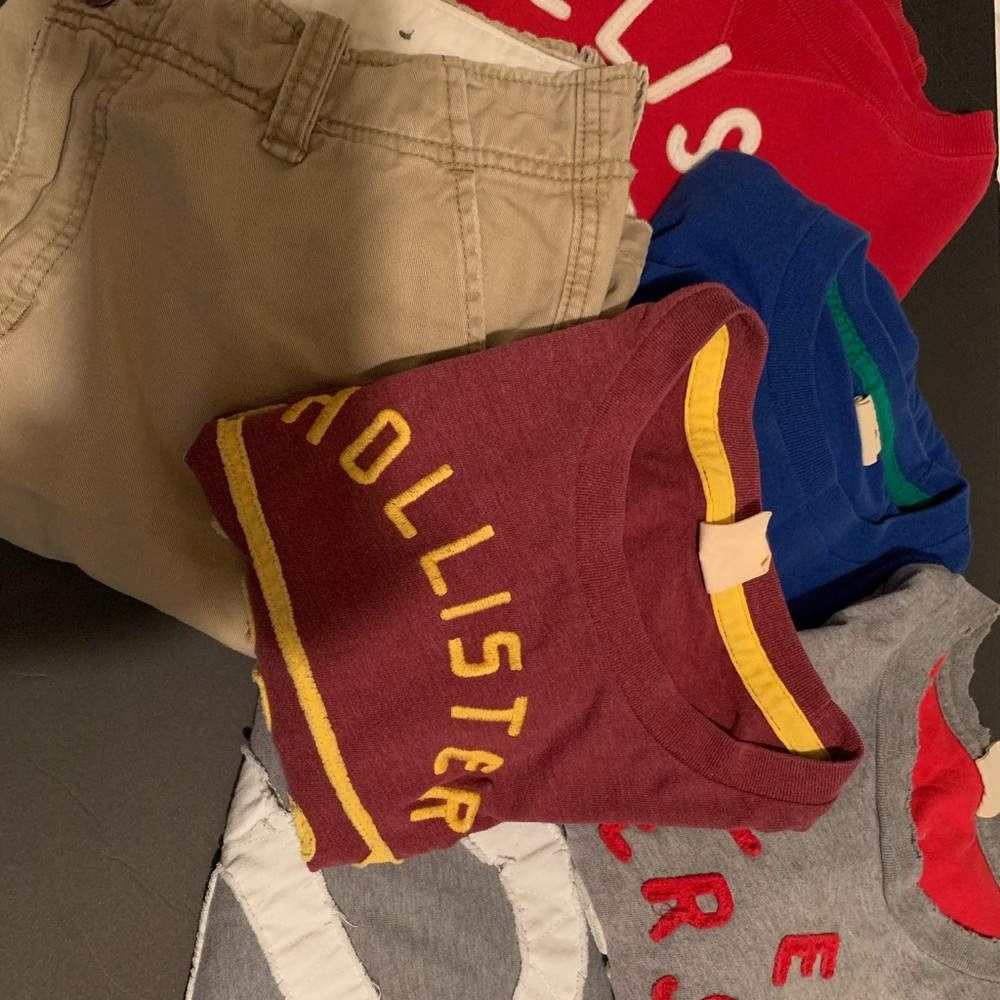 Sweater, shirts and shorts